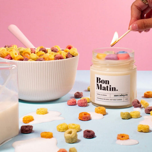 Chandelle bougie bon matin moonday cire soya naturelle sans paraben compagnie québécoise