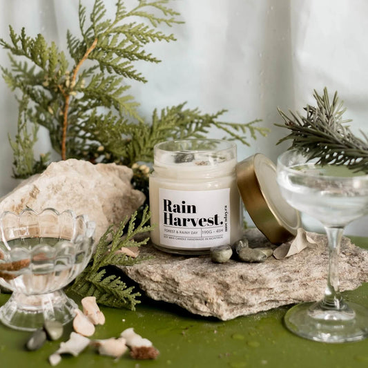 chandelle bougie Moonday cire soya rain harvest pluie forêt naturelle 190g