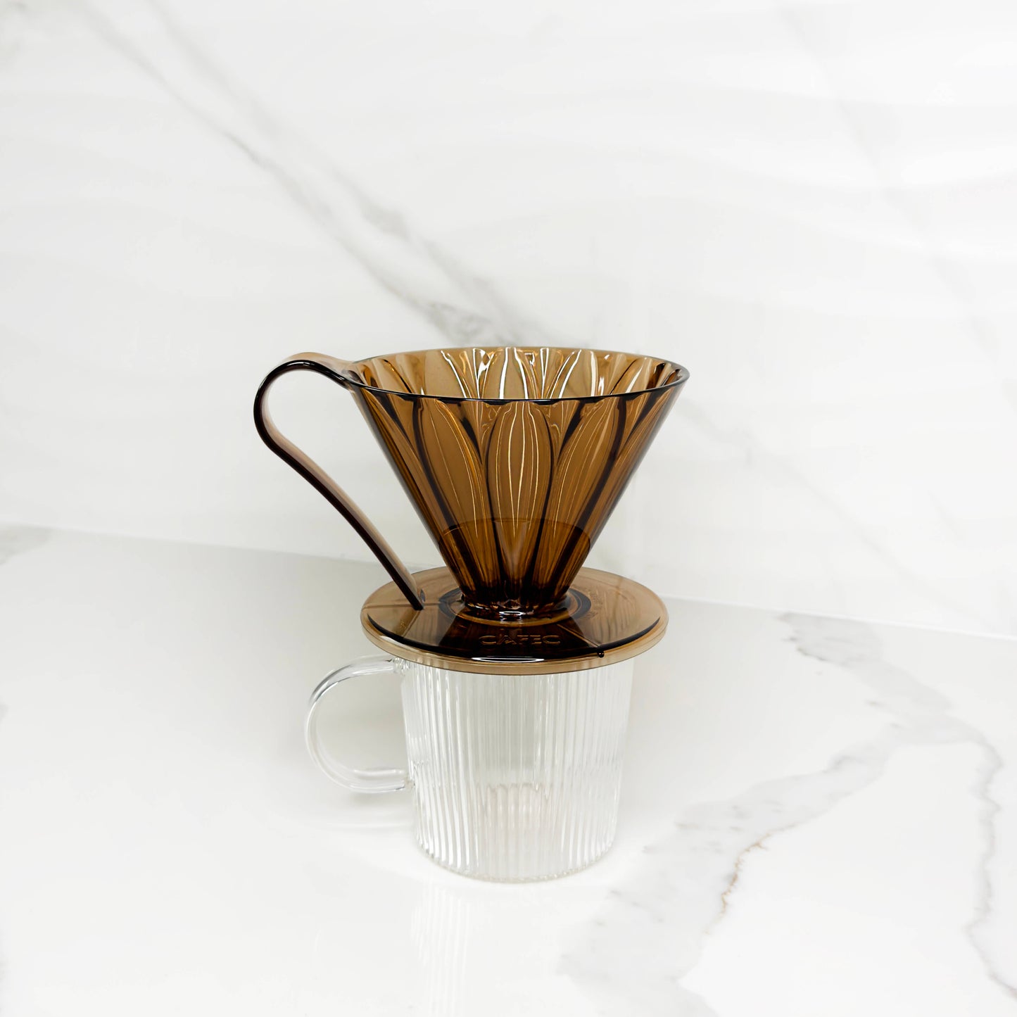 Cafec cone d'infusion plastique tritan café filtre accessoire durable brun