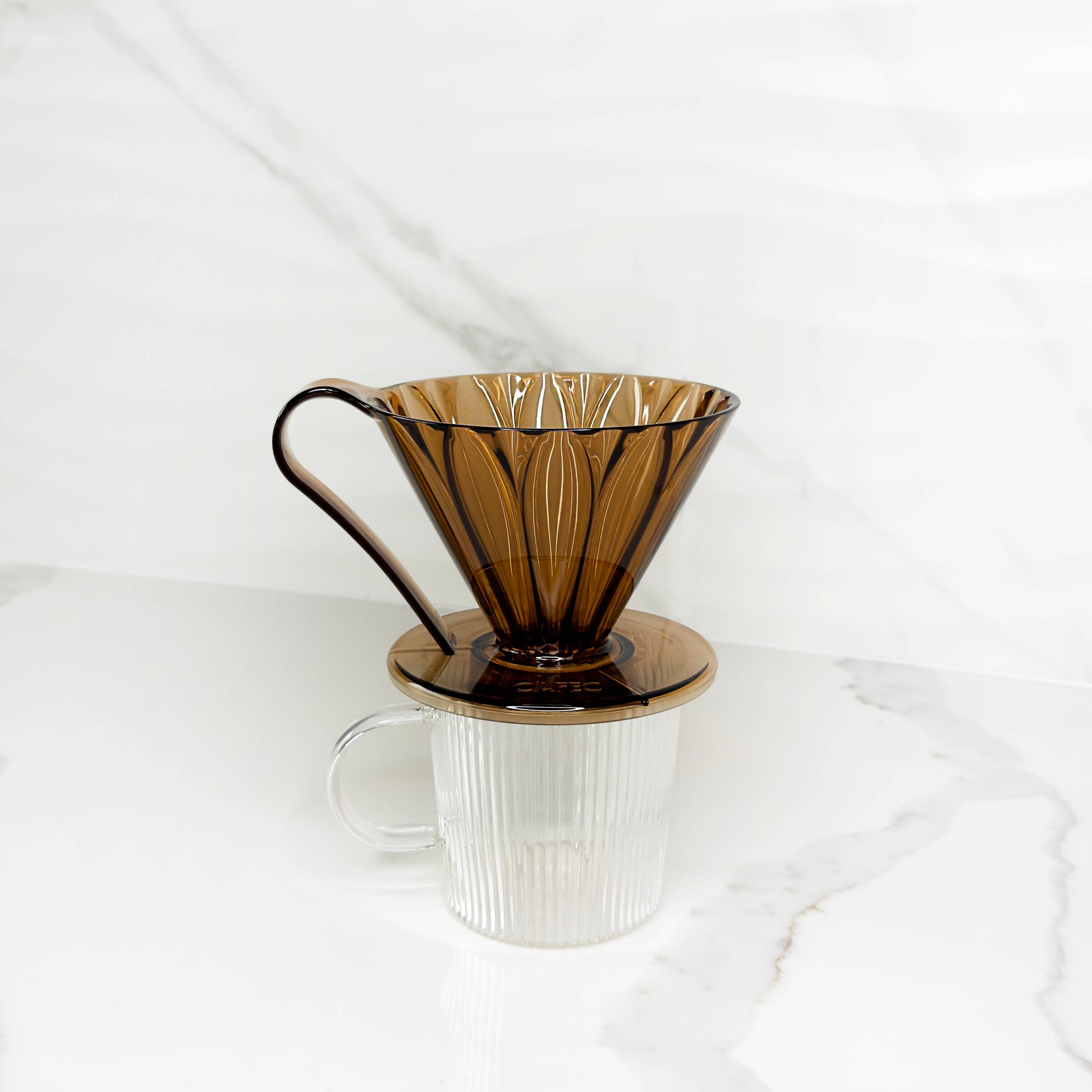 Cafec cone d'infusion plastique tritan café filtre accessoire durable brun