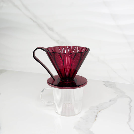 Cafec cone d'infusion plastique tritan café filtre accessoire durable rouge