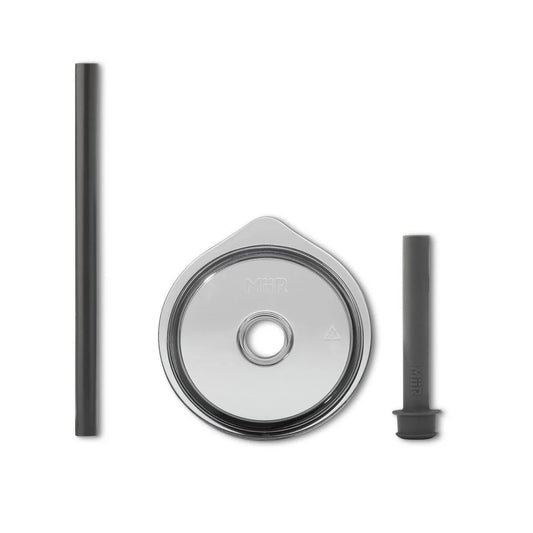 Miir gobelet paille verre café glacé plastique double paroi 20oz gris foncé