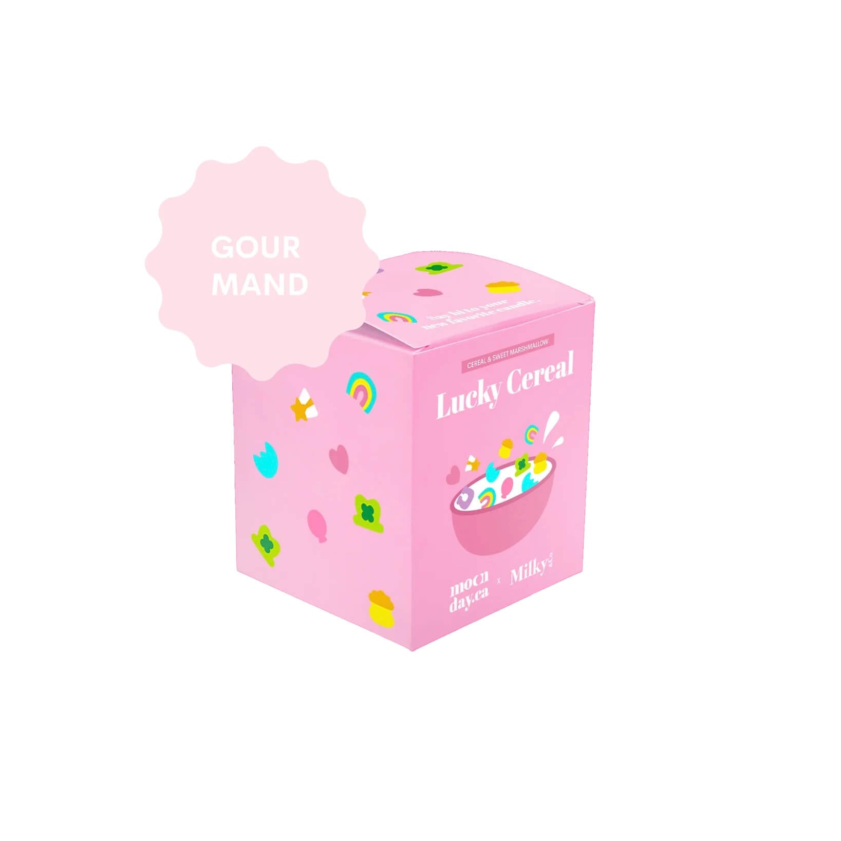 chandelle bougie lucky cereal cire soya naturelle 190g guimauve Moonday