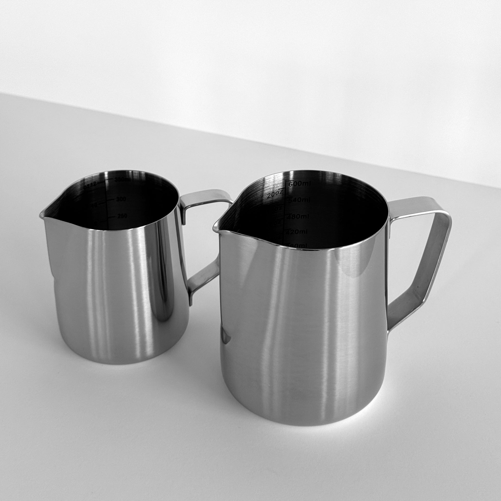 Pichet lait mousser acier inoxydable gradué 350 ml 600 ml qualité professionnel