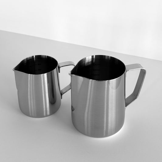 Pichet lait mousser acier inoxydable gradué 350 ml 600 ml qualité professionnel