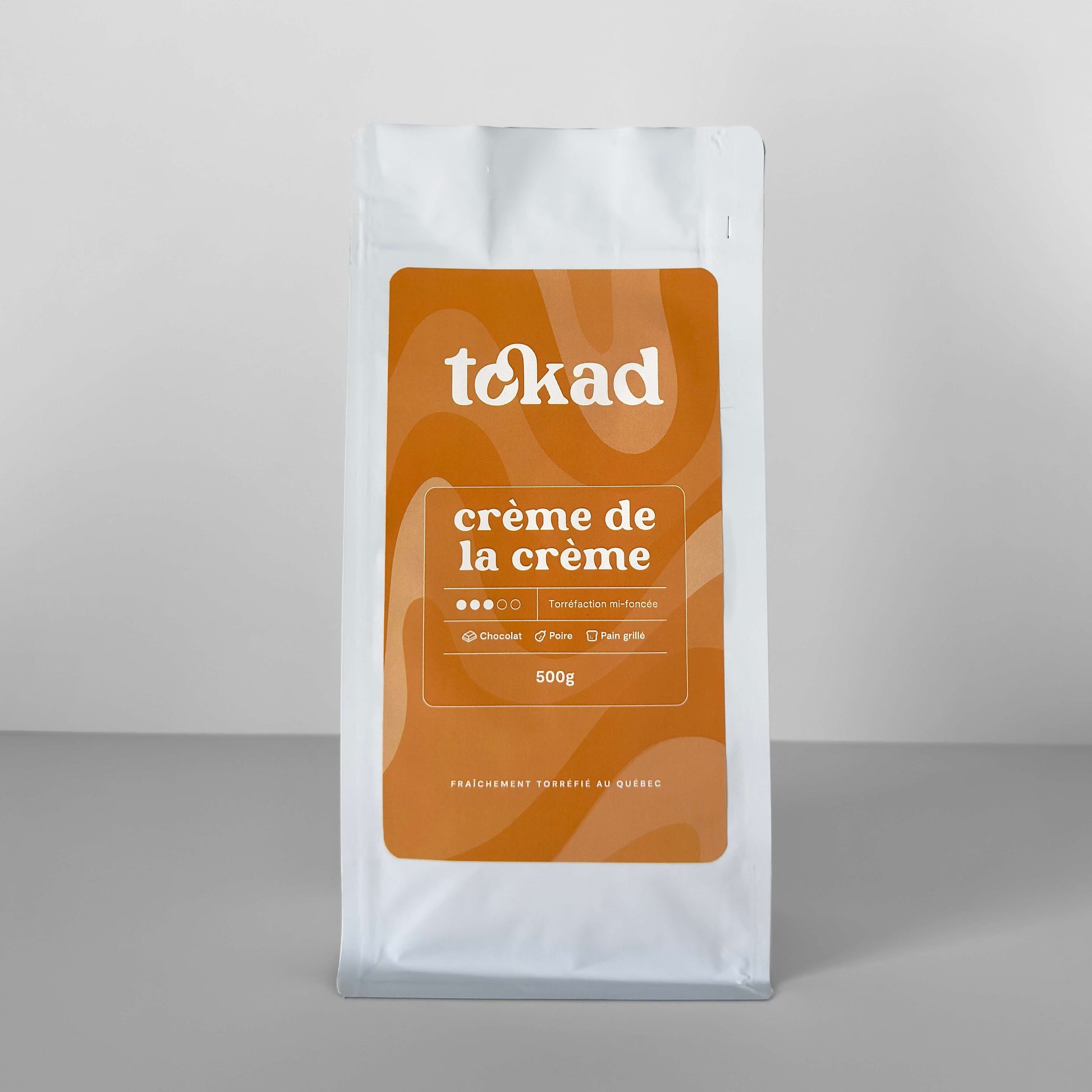 sac café 500g crème de la crème tokad torréfaction foncée compagnie québécoise