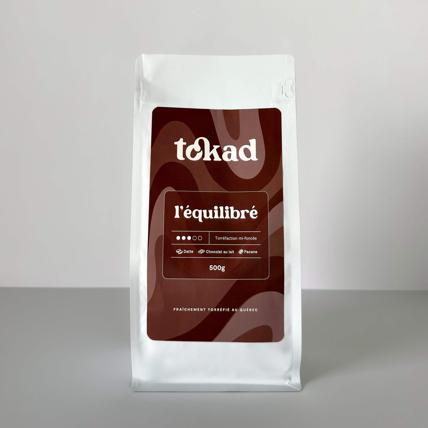 sac café tokad grains l'équilibré compagnie québécoise torréfaction mi-foncée 500g