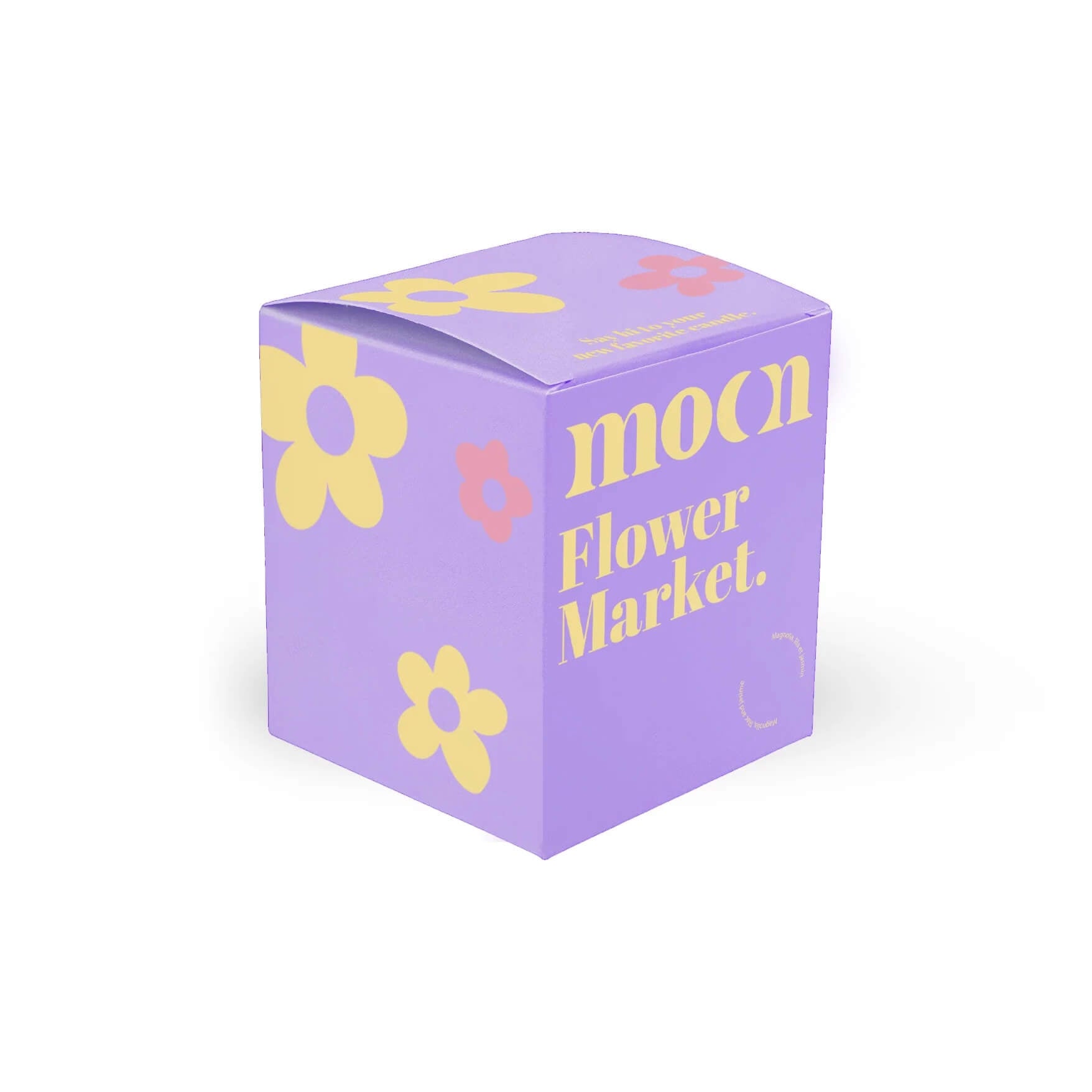 Chandelle bougie cire soya naturelle fleurs floral flower market moonday