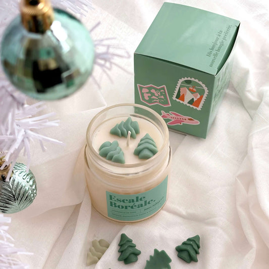 Chandelle bougie cire soya naturelle escale boréale sapin moonday