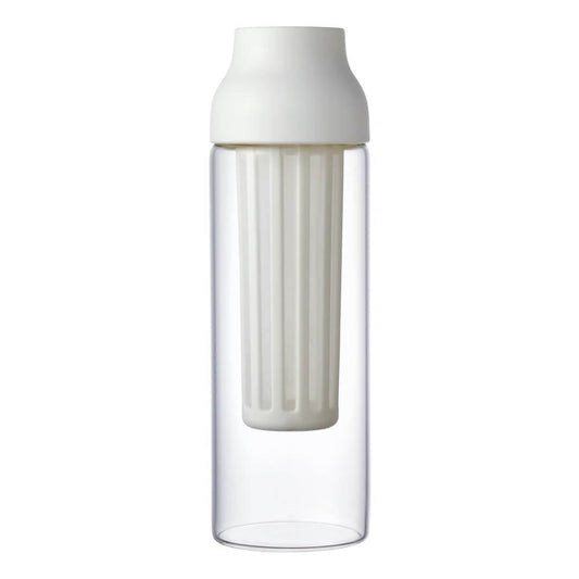 Bouteille carafe cold brew infusion froid café verre blanc kinto 1L