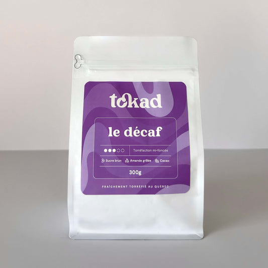 sac café le décaf 300g torréfaction qualité tokad compagnie québécoise