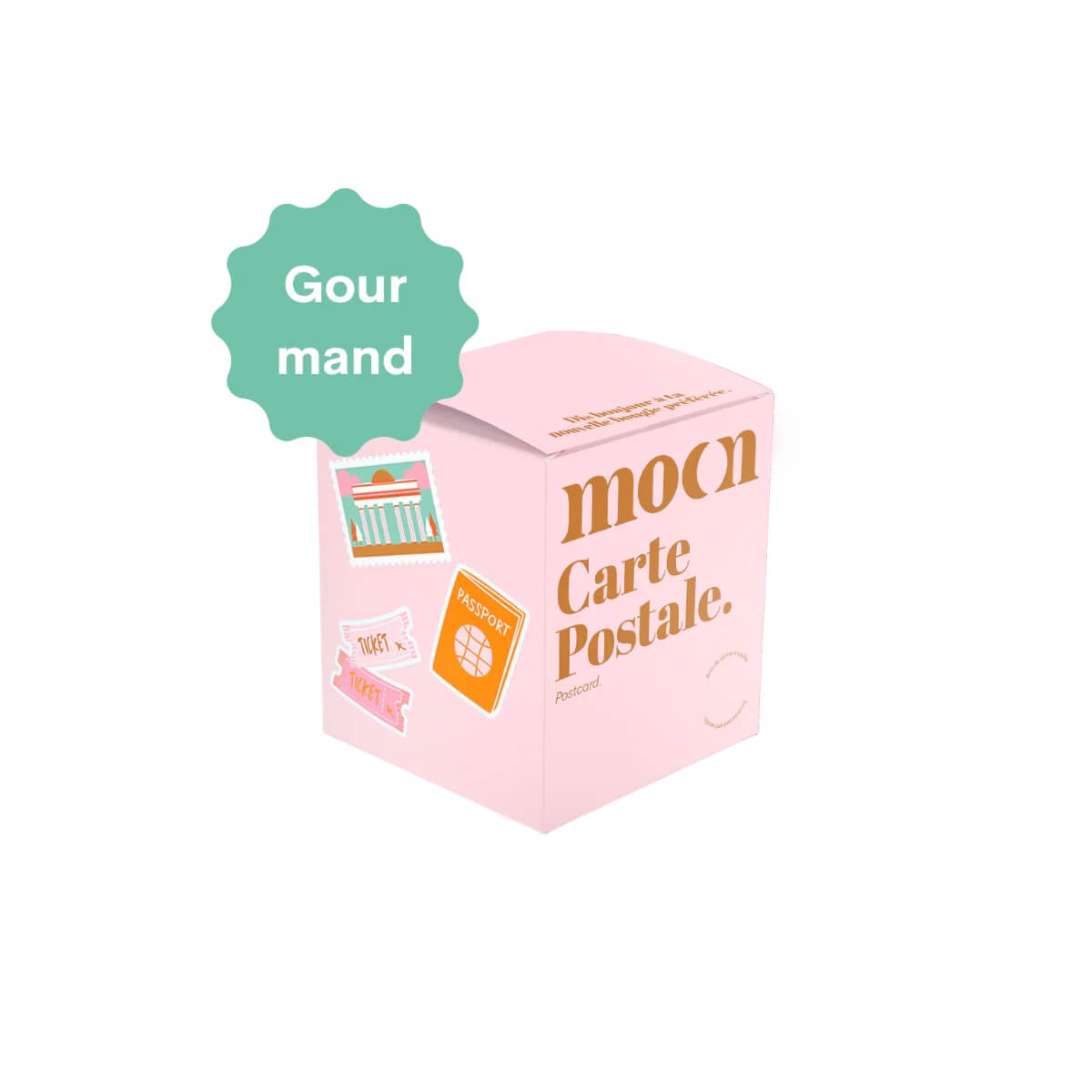 Chandelle bougie cire soya naturelle carte postale vanille moonday