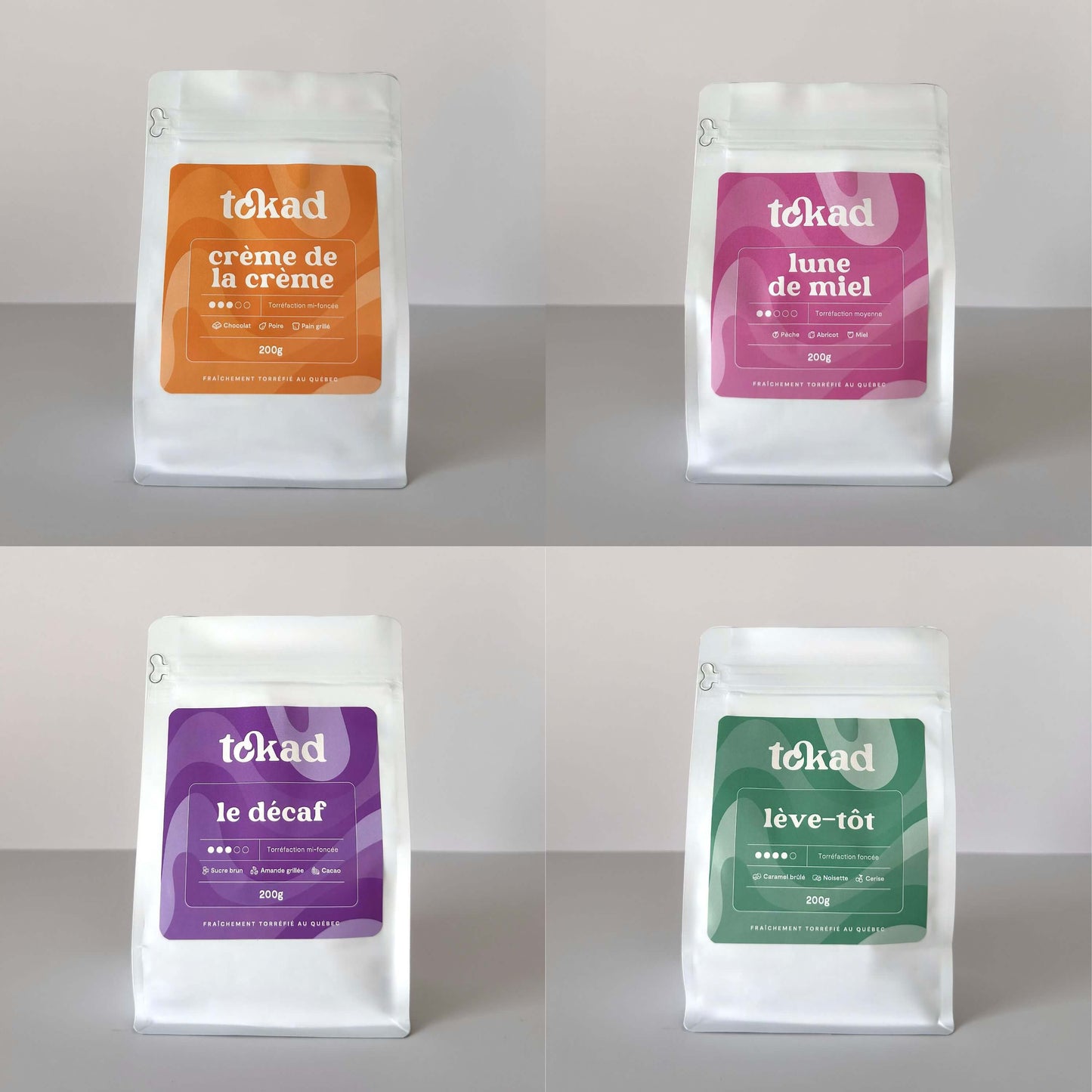 Coffret découverte ensemble café 4 x 200g mélange café qualité