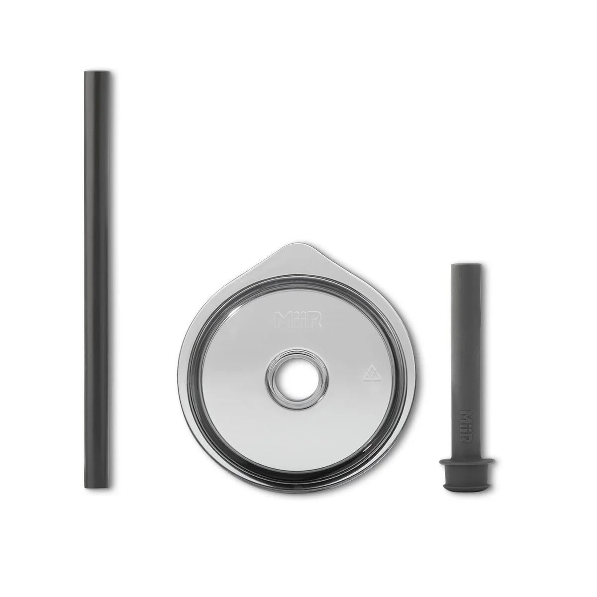 Miir gobelet paille verre café glacé plastique double paroi 20oz gris foncé