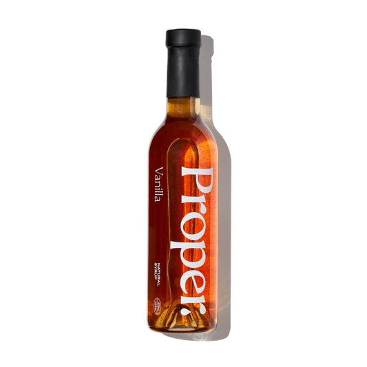 Proper sirop cafe vanille 375ml naturel sucre canne vegan bouteille