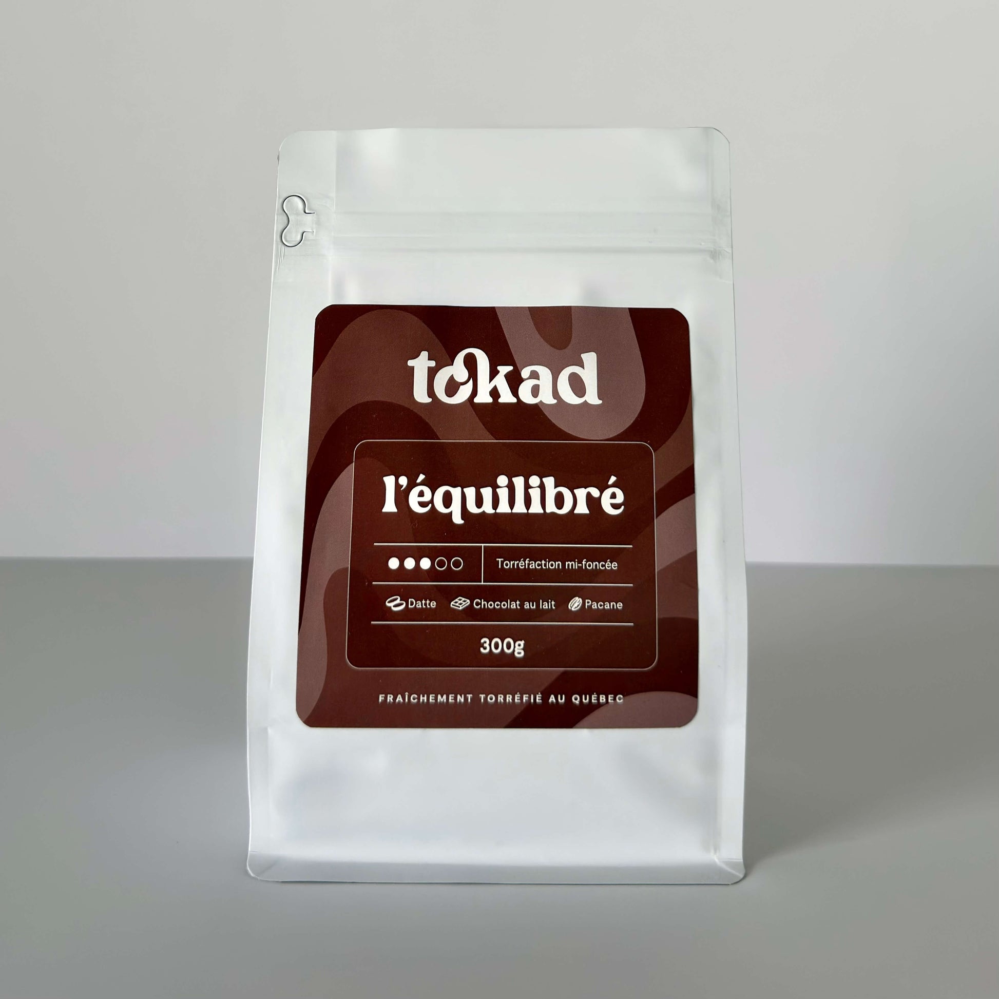 sac café tokad grains l'équilibré compagnie québécoise torréfaction mi-foncée 300g